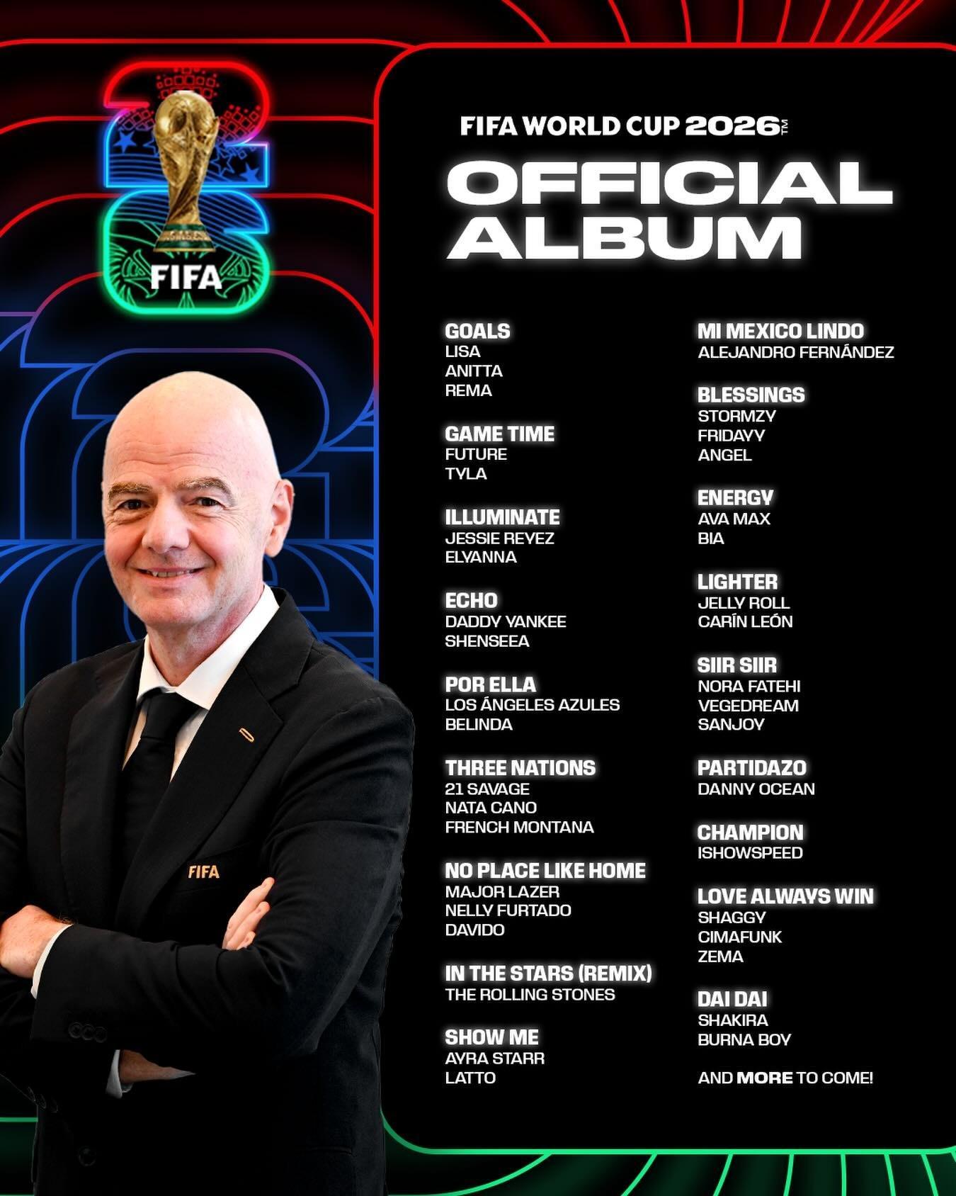 188金宝博体育官方网站-FIFA公布本届世界杯18首官方歌曲，甲亢哥的Champion在列